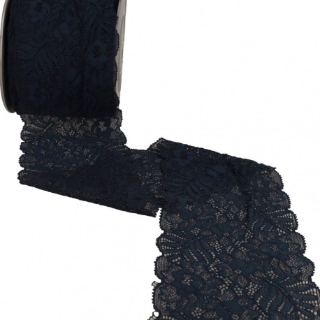 Dentelle élastique fleurs et feuilles