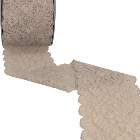 Dentelle élastique fleurs et feuilles