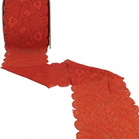 Dentelle élastique fleurs et feuilles