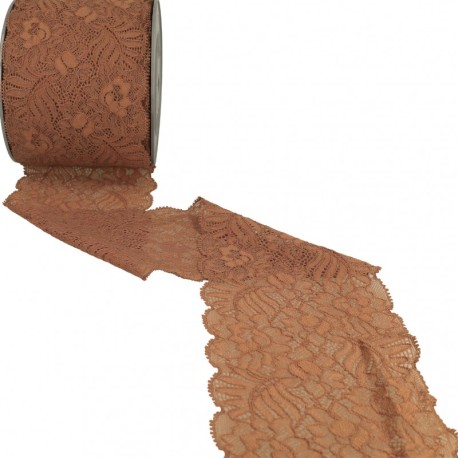 Dentelle élastique fleurs et feuilles