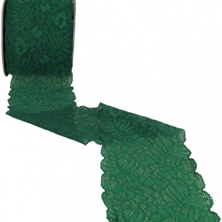 Dentelle élastique fleurs et feuilles