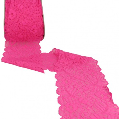 Dentelle élastique fleurs et feuilles