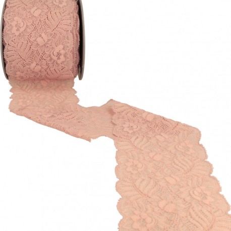 Dentelle élastique fleurs et feuilles