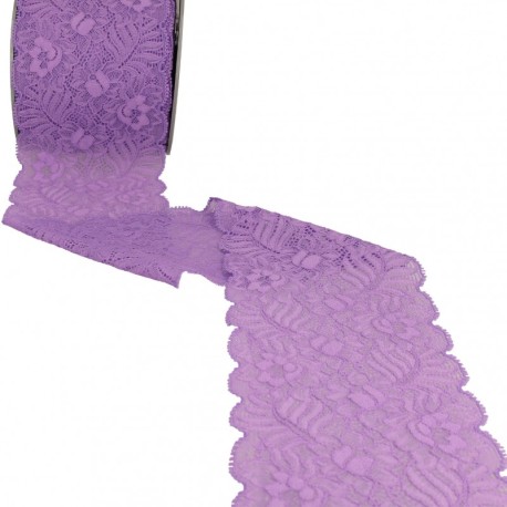 Dentelle élastique fleurs et feuilles