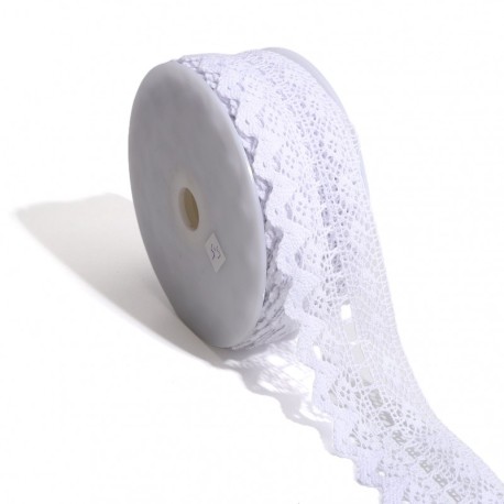 Dentelle cercles deux rangs festonnée