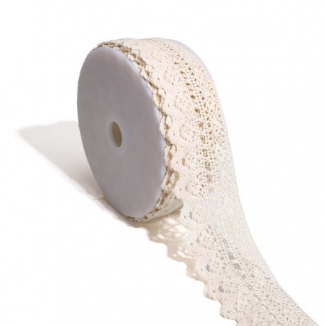 Dentelle cercles deux rangs festonnée