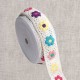 Galon crochet fleur  Blanc