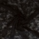 Tissu Dentelle Elastique Roses Noir 