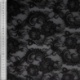 Tissu Dentelle Elastique Roses Noir 
