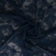 Tissu Dentelle Roses Bleu 