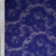 Tissu Dentelle Elastique Roses Bleu Roi 