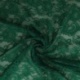 Tissu Dentelle Elastique Roses Vert 