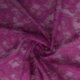 Tissu Dentelle Elastique Roses Prune