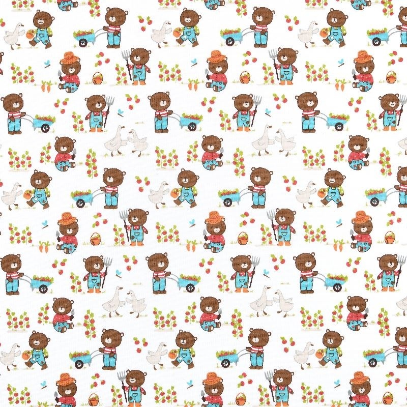 Tissu Coton Imprimé Jardin Multico 