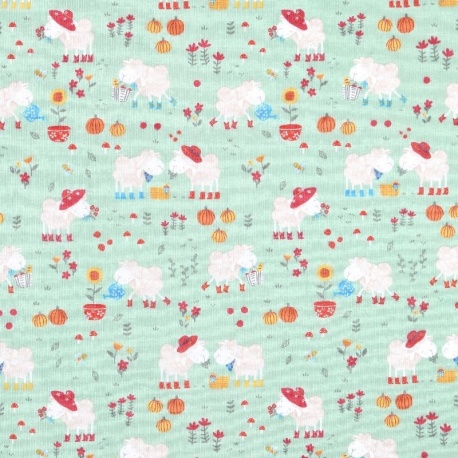 Tissu Coton Imprimé Galway Vert