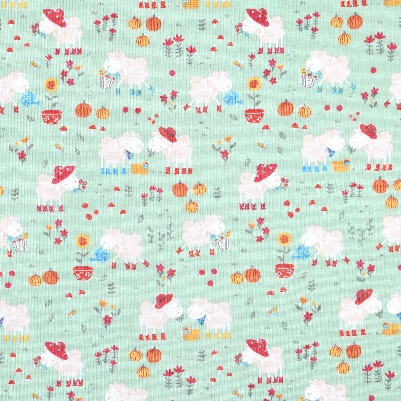 Tissu Coton Imprimé Galway Vert