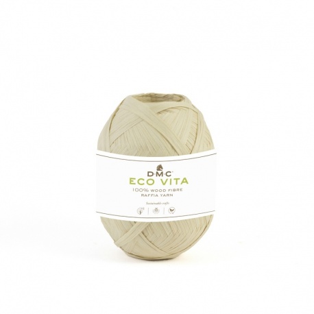 Pelote Eco Vita Raffia Noir 100% Fibre De Bois
