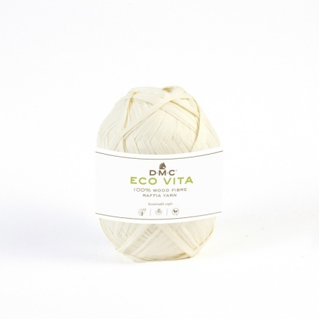 Pelote Eco Vita Raffia Noir 100% Fibre De Bois