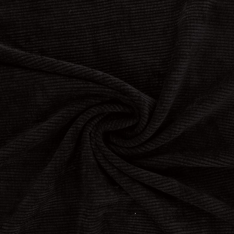 Tissu Velours Côtelé Noir 