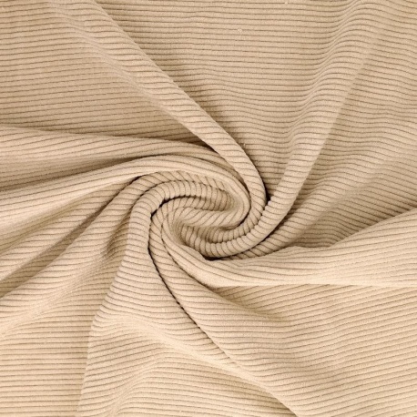 Tissu Velours Côtelé Beige