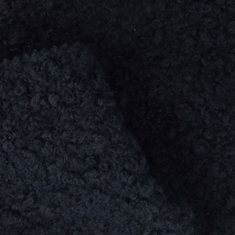 Tissu Bouclette Maxi Bleu Marine 