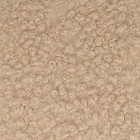 Tissu Bouclette Maxi Taupe 