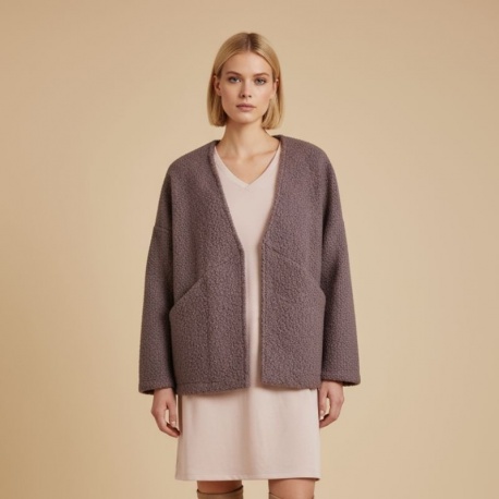 Veste Courte Créative Bouclette Uni 