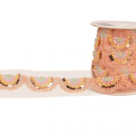 Galon eventails en perles