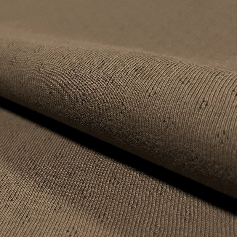 Tissu Jersey Ajouré Uni Taupe