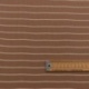 Tissu Jersey Côtelé Rayure Fond Camel