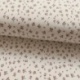 Tissu Jersey Côtelé Fleur Rose Fond Ecru 