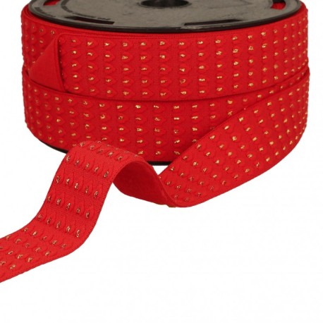 Elastique coeurs en relief