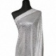 Tissu Paillette Sur Voile Argent