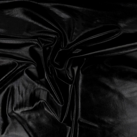 Tissu Lamé Enduit Noir 