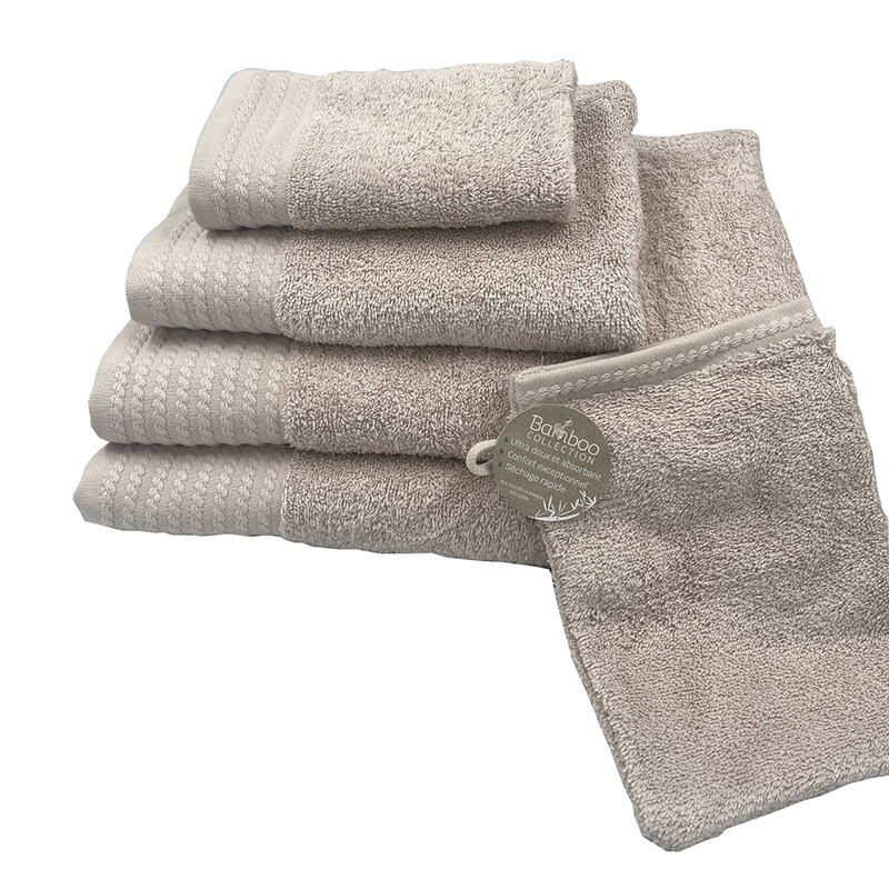 Linge de Toilette Panda Liteau Jacquard Natural