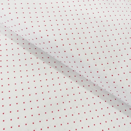 Tissu Coton Imprimé Swiss Dot Red