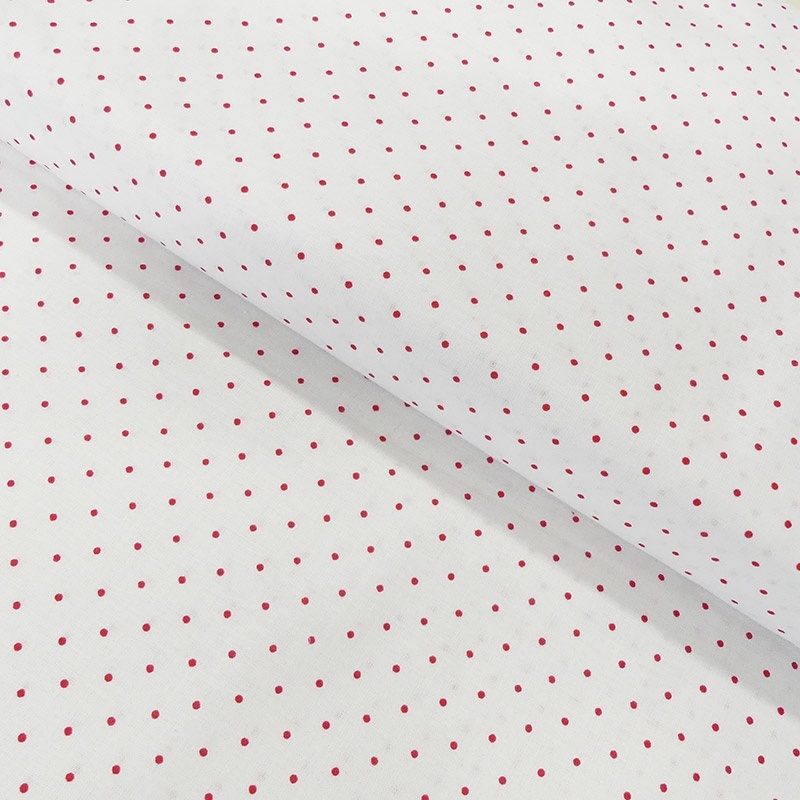 Tissu Coton Imprimé Swiss Dot Red