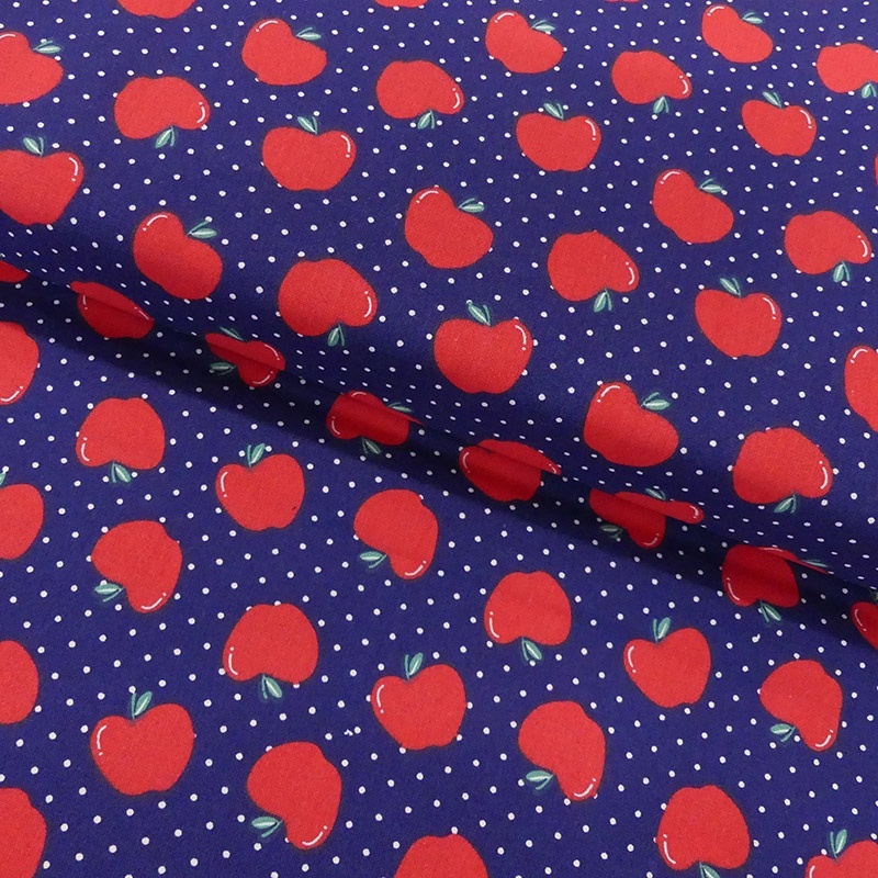 Tissu Coton Imprimé Apple 