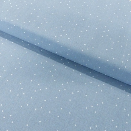 Tissu Coton Imprimé Multi Dots Blue