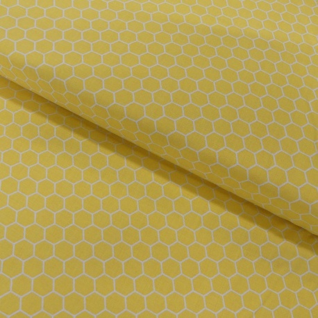 Tissu Coton Imprimé Honey Comb