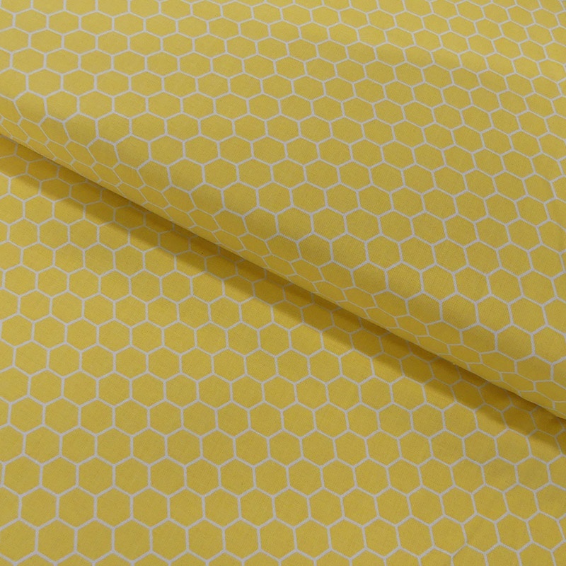 Tissu Coton Imprimé Honey Comb