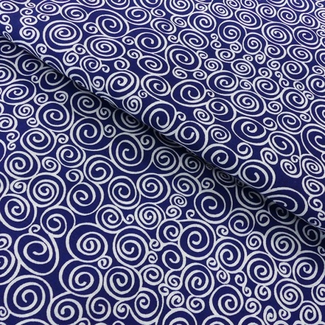 Tissu Coton Imprimé Swirls