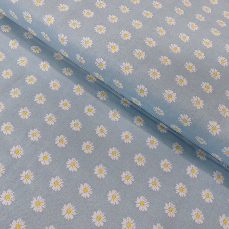 Tissu Coton Imprimé Graphic Daisy