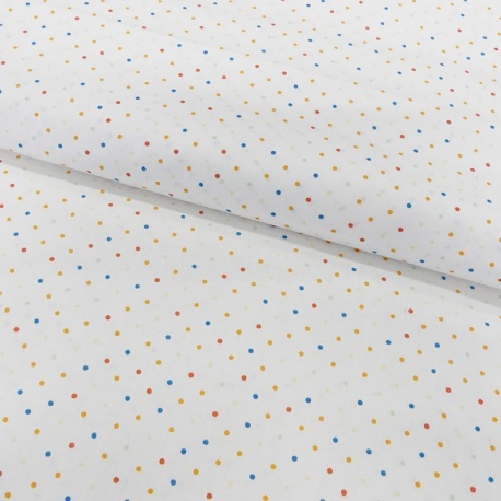 Tissu Coton Imprimé Pin Dot 