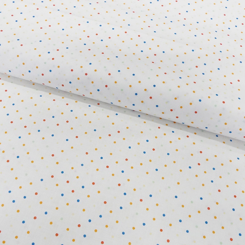 Tissu Coton Imprimé Pin Dot 