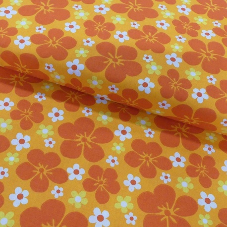 Tissu Coton Imprimé Large Floral 