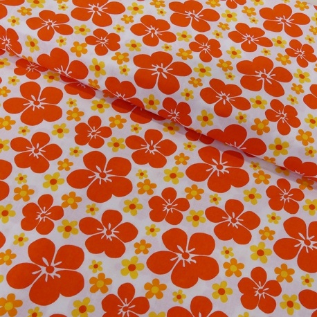Tissu Coton Imprimé Large Floral 