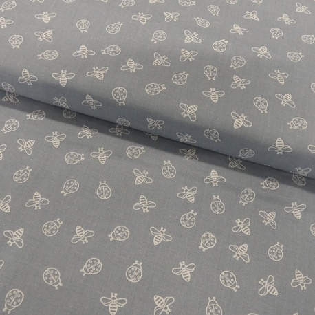 Tissu Coton Imprimé Insects 