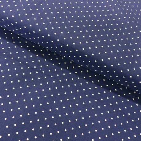 Tissu Coton Imprimé Pin Dot 