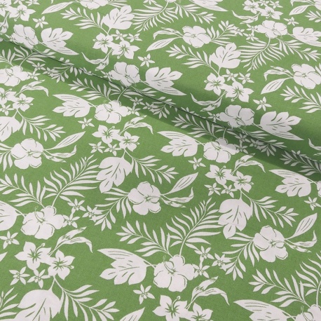 Tissu Coton Imprimé Hawaiin Floral 